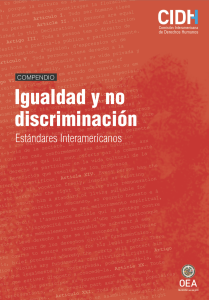 Igualdad y no discriminación Estándares interamericanos